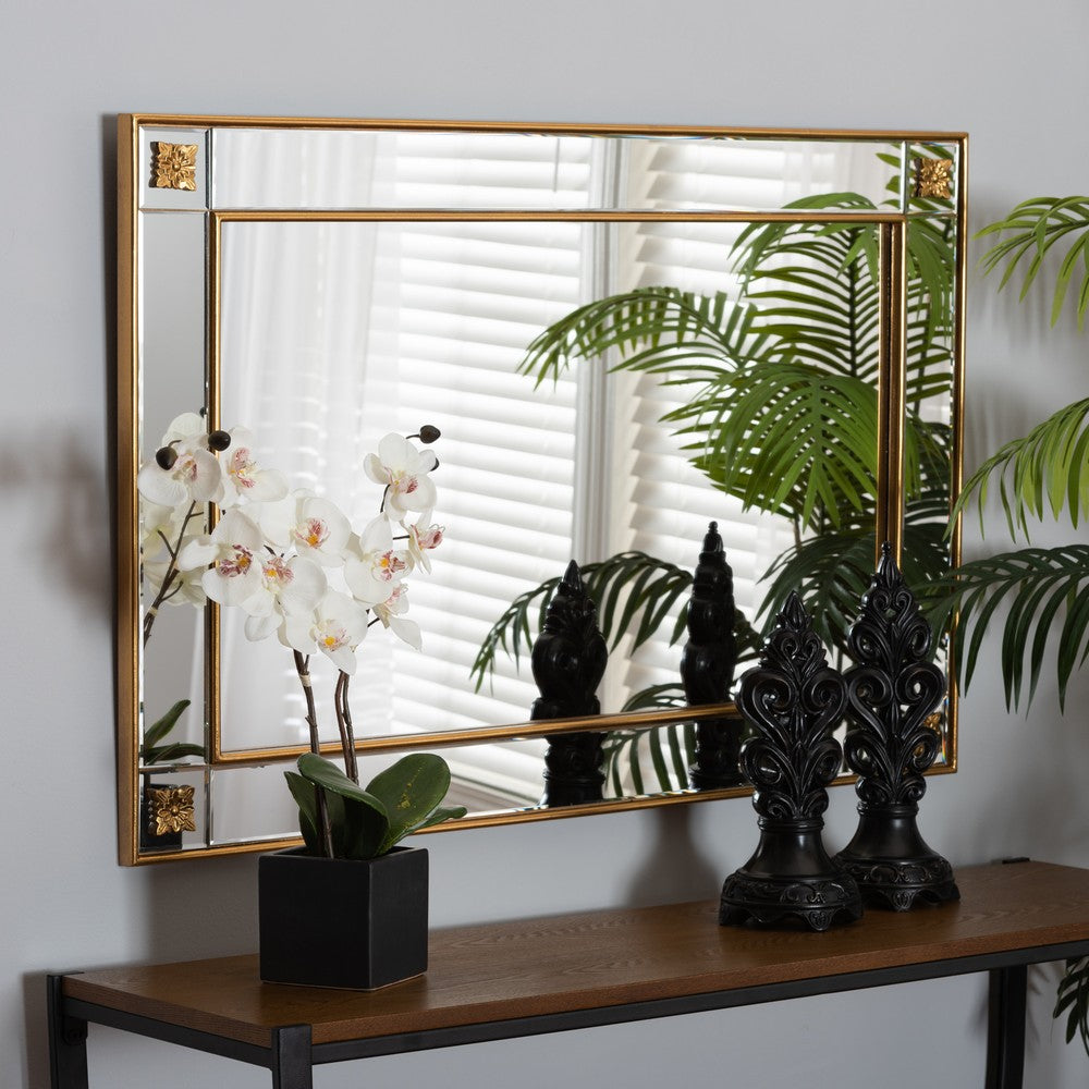 Baxton Studio - Iara Mirror in Gold - RXW-10689 view 4