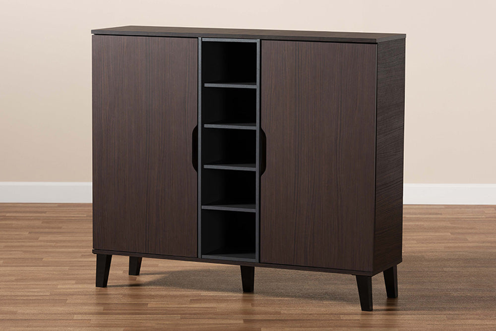 Baxton Studio - Idina Shoe Cabinet - SESC16105-Modi Wenge-Shoe Cabinet view 9
