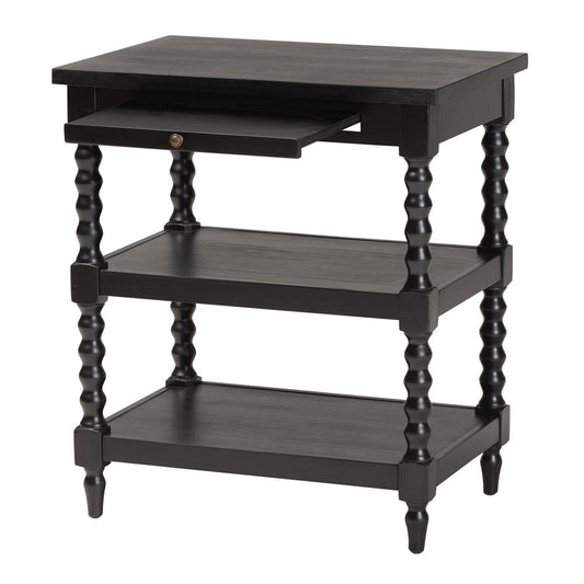 Baxton Studio - Imogene End Table in Black - JY23A428-Black Wooden-ET view 2