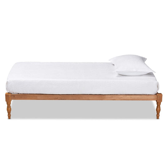 Baxton Studio - Iseline Twin Size Bed Frame in Ash Walnut - MG0001-Ash Walnut-Twin view 2