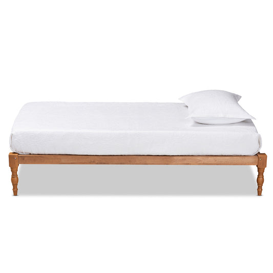 Baxton Studio - Iseline Twin Size Bed Frame in Ash Walnut - MG0001-Ash Walnut-Twin view 2