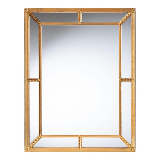 Baxton Studio - Iskra Mirror in Antique Goldleaf - RXW-10953-Wall Mirror view 2