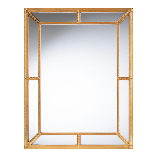 Baxton Studio - Iskra Mirror in Antique Goldleaf - RXW-10953-Wall Mirror view 2