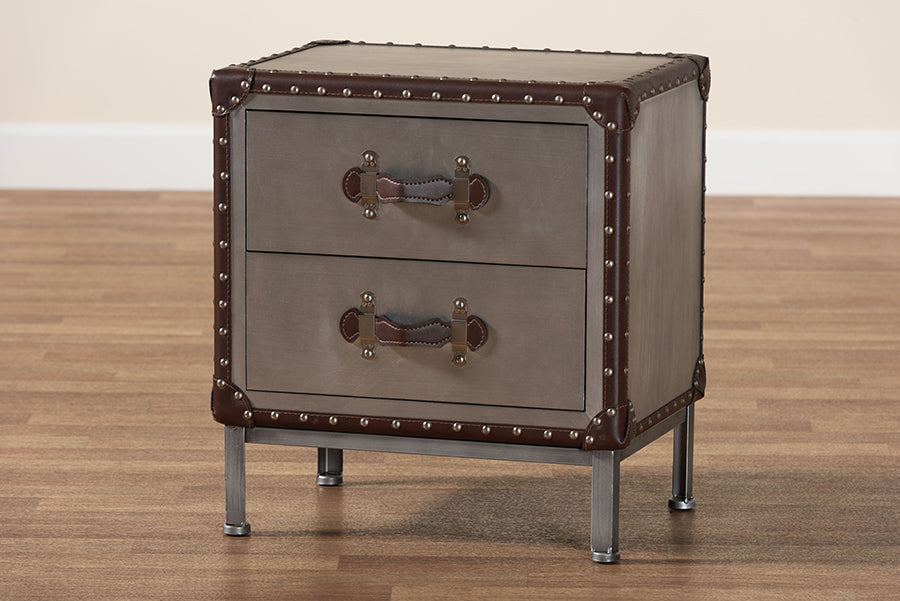 Baxton Studio - Jacey End Table in Silver/Black - JY24A032-Wooden-Cabinet view 10