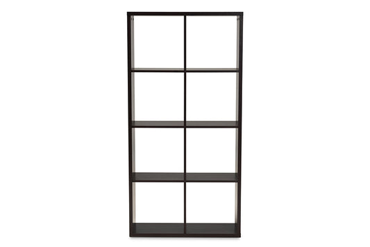 Baxton Studio - Janne Shelving Unit - SHF-BS-4X2-Wenge view 2