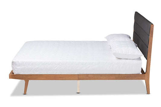Baxton Studio - Jarlan King Size Bed - MG0078S-Charcoal/Walnut-King view 2