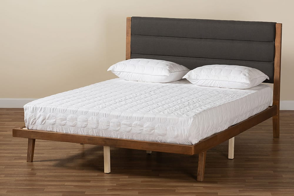 Baxton Studio - Jarlan King Size Bed - MG0078S-Charcoal/Walnut-King view 8