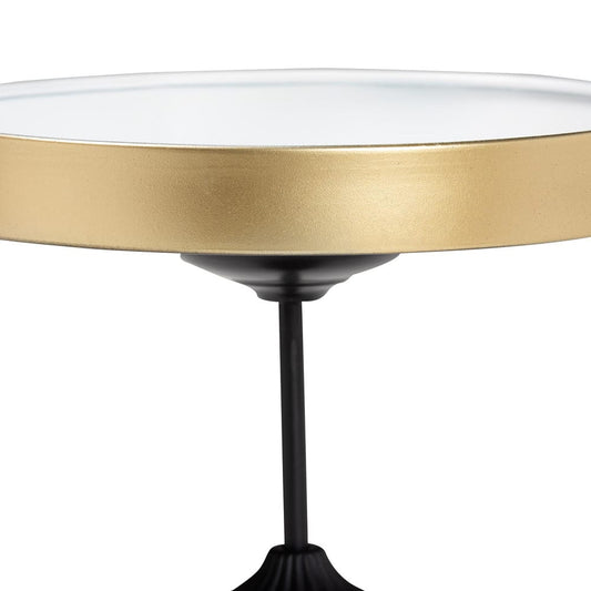 Baxton Studio - Javion End Table in Black/Gold - H01-113307-Gold/Black/Metal-Side Table view 2