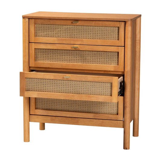 Baxton Studio - Jenn Chest in Golden Brown/Distressed Rattan - MG9006-5703R Rattan/NTOak1203-4D-Chest view 2