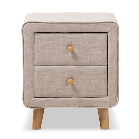 Baxton Studio - Jonesy Nightstand in Beige - BBT3140-Beige-NS-XD02 view 2