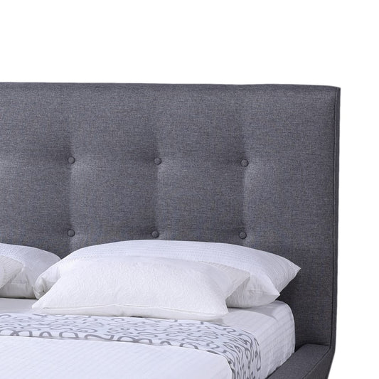 Baxton Studio - Jonesy Queen Size Bed in Grey - BBT6537-Queen-Grey view 2