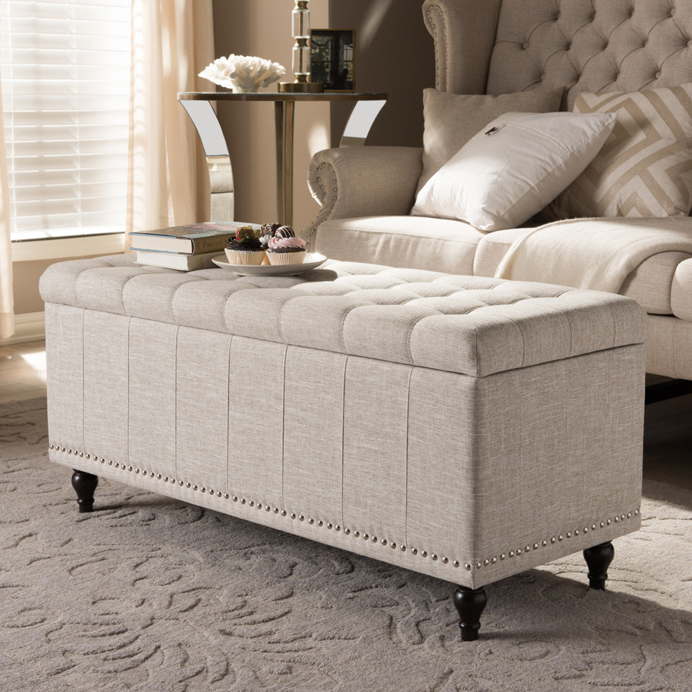Baxton Studio - Kaylee Storage Bench in Beige - BBT3137-OTTO-Beige-H1217-3 view 9