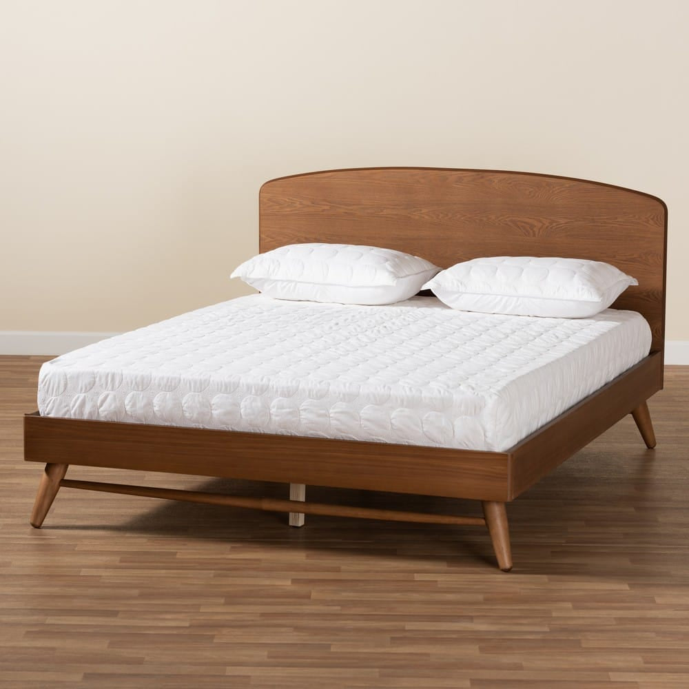Baxton Studio - Keagan Queen Size Bed in Walnut Brown - MG-2200-1-Ash Walnut-Queen view 7