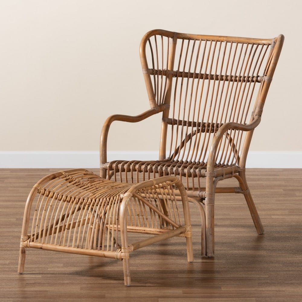 Baxton Studio - Lamaria Living Room Set in Natural Brown - DC9099-Rattan-2PC Set view 8