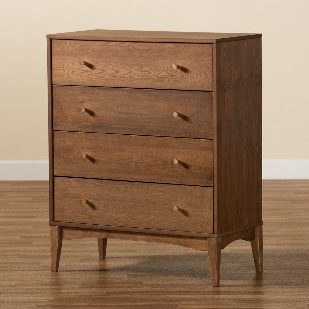 Baxton Studio - Landis Chest in Ash Walnut/Gold - MG9002-Ash Walnut-4DW-Chest view 9