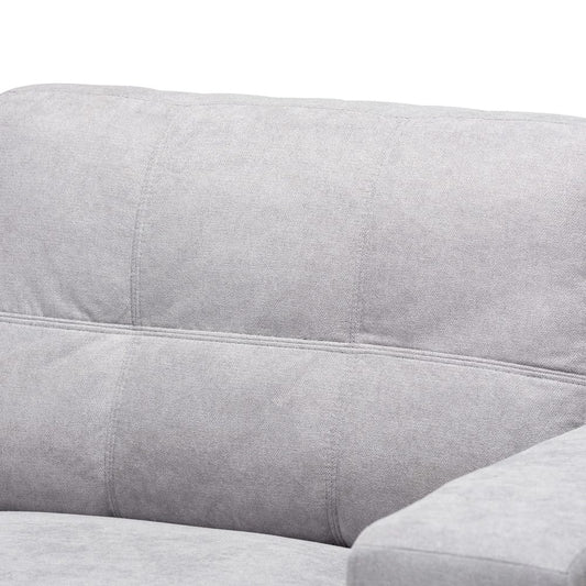 Baxton Studio - Langley Sectional Sofa in Light Grey - J099C-Light Grey-LFC view 2