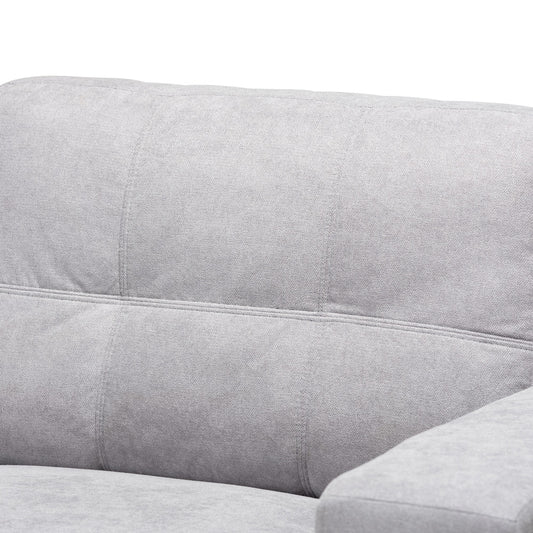 Baxton Studio - Langley Sectional Sofa in Light Grey - J099C-Light Grey-LFC view 2