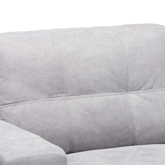 Baxton Studio - Langley Sectional Sofa in Light Grey - J099C-Light Grey-RFC view 2