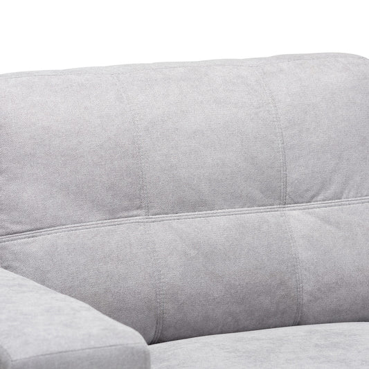 Baxton Studio - Langley Sectional Sofa in Light Grey - J099C-Light Grey-RFC view 2