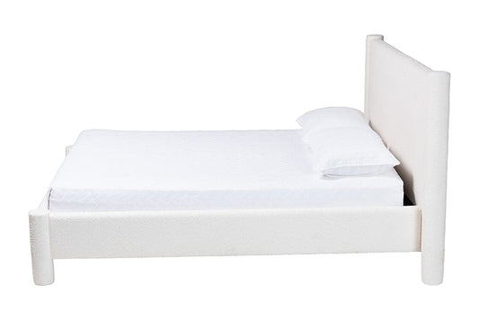 Baxton Studio - Laria King Size Bed - BBT61176 A1-White-King view 2