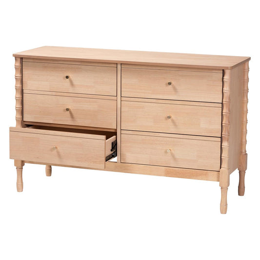 Baxton Studio - Laurent Dresser in Beech Brown - MG9017-Beech-6DW-Dresser view 2