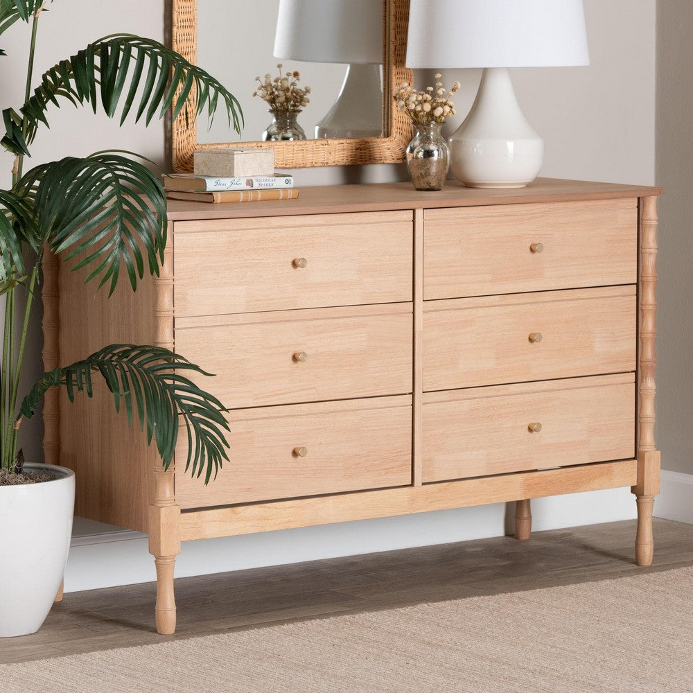 Baxton Studio - Laurent Dresser in Beech Brown - MG9017-Beech-6DW-Dresser view 9