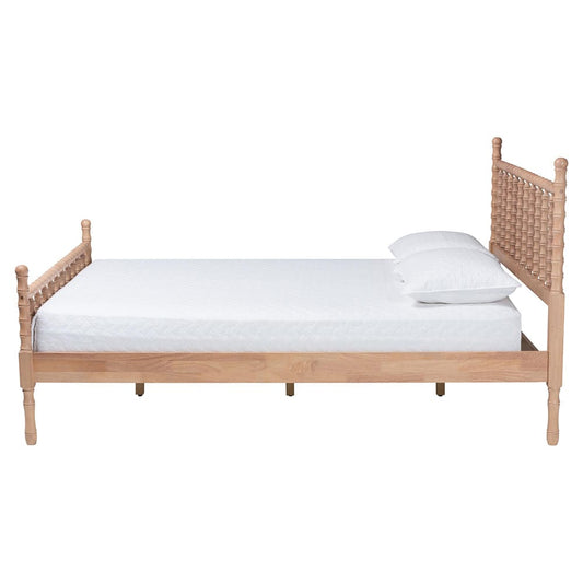 Baxton Studio - Laurent Queen Size Bed in Beech Brown - MG0258-Beech-Queen view 2