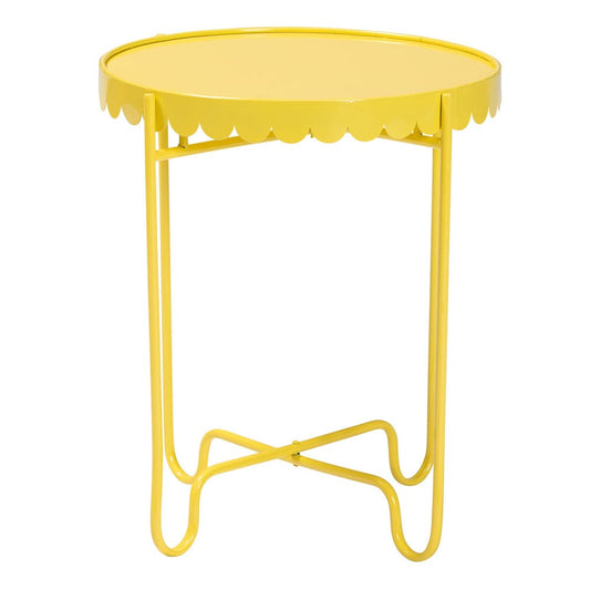 Baxton Studio - Laverne End Table in Yellow - H01-122082-Yellow/Metal-Side Table view 2