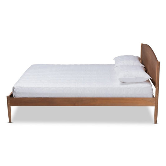 Baxton Studio - LeaNora Full Size Bed in Ash walnut - MG0006-Ash Walnut-Full view 2