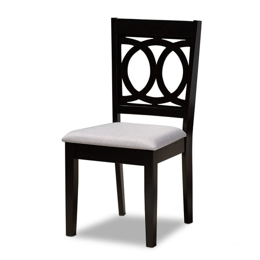 Baxton Studio - LeNoir Dining Set in Grey/Espresso - RH315C-Grey/Dark Brown-7PC Dining Set view 2