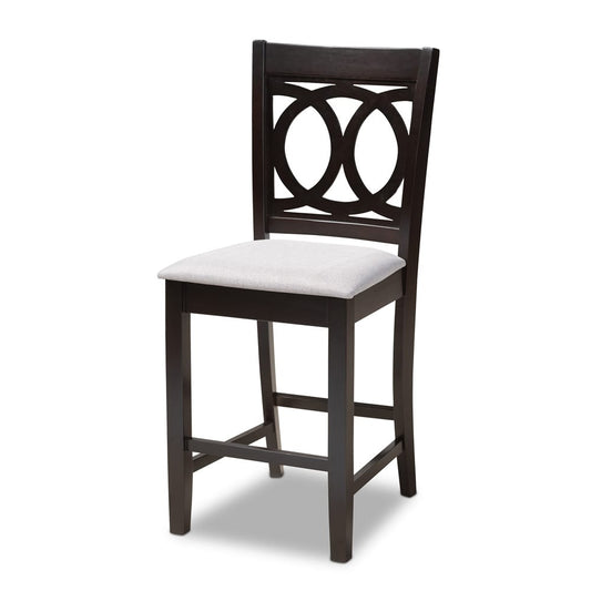 Baxton Studio - LeNoir Pub Set in Gray/Espresso - RH315P-Grey/Dark Brown-5PC Pub Set view 2