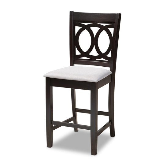 Baxton Studio - LeNoir Pub Set in Gray/Espresso - RH315P-Grey/Dark Brown-5PC Pub Set view 2