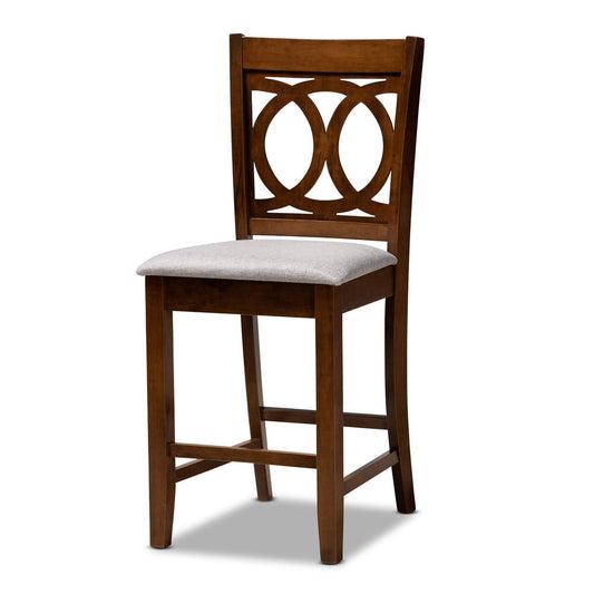 Baxton Studio - LeNoir Pub Set in Grey/Walnut - RH315P-Grey/Walnut-5PC Pub Set view 2
