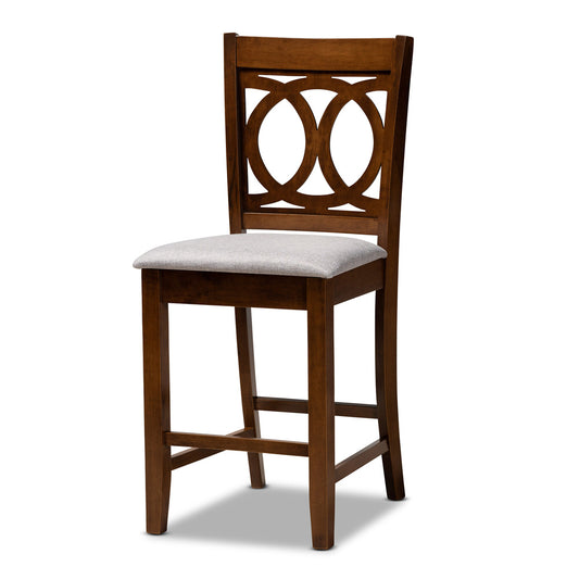 Baxton Studio - LeNoir Pub Set in Grey/Walnut - RH315P-Grey/Walnut-5PC Pub Set view 2