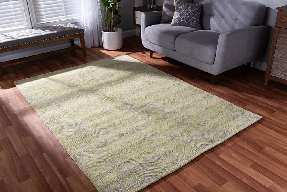 Baxton Studio - Leora Rug - Leora-Lime/Silver-Rug view 3