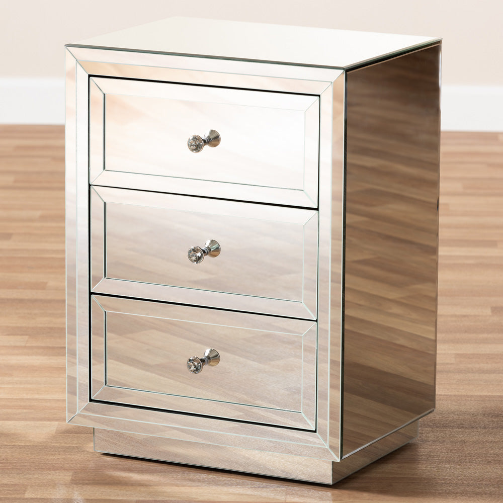 Baxton Studio - Lina End Table in Silver - RXF-1787 view 6