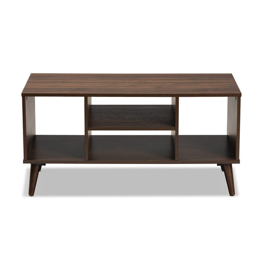 Baxton Studio - Linas Coffee Table in Walnut - CT8001-Columbia Walnut-CT view 2