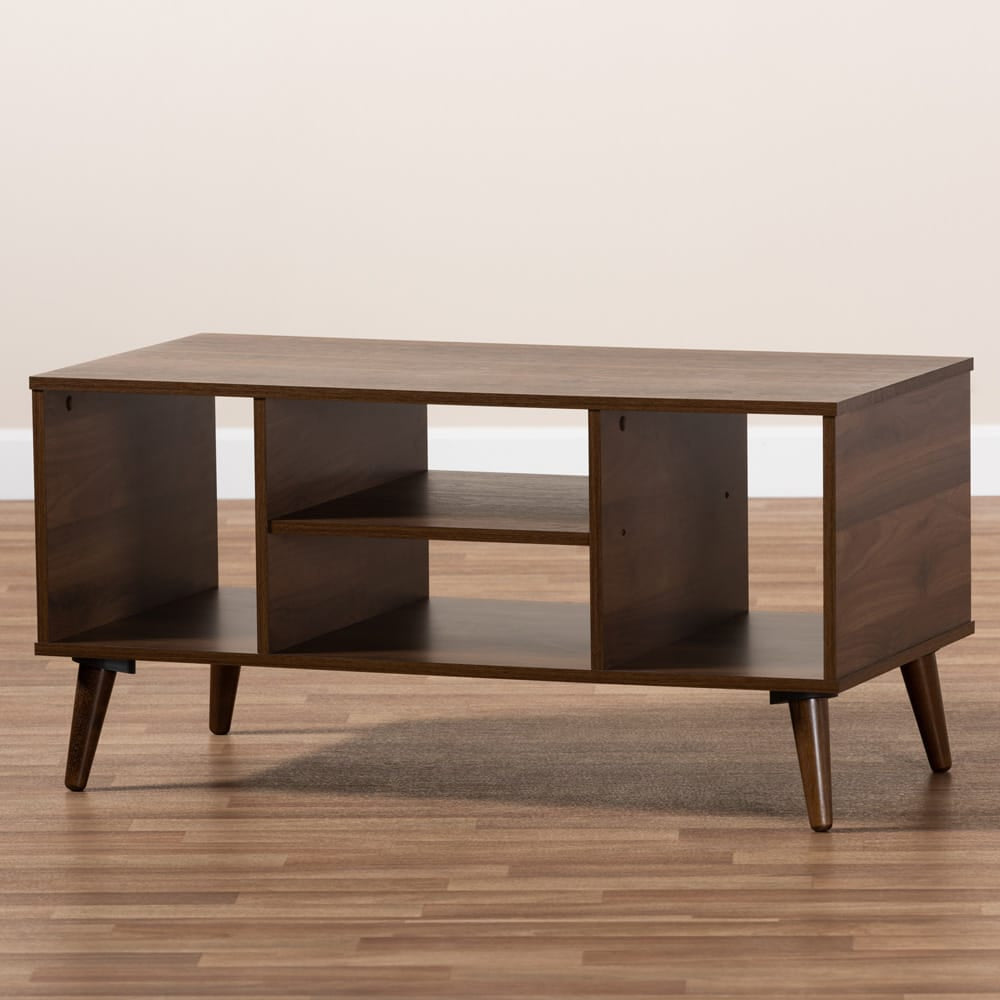 Baxton Studio - Linas Coffee Table in Walnut - CT8001-Columbia Walnut-CT view 6