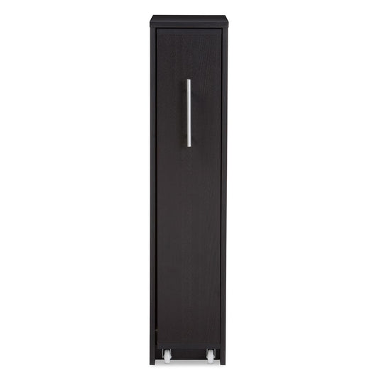 Baxton Studio - Lindo Bookcase in Dark Brown - SH-001-Espresso view 2