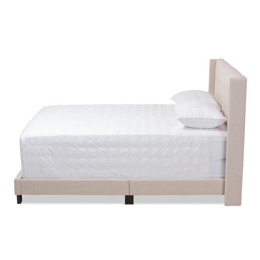 Baxton Studio - Lisette Queen Size Bed in Beige - CF8031B-Beige-Queen view 2