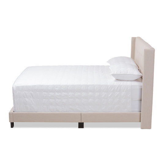 Baxton Studio - Lisette Queen Size Bed in Beige - CF8031B-Beige-Queen view 2