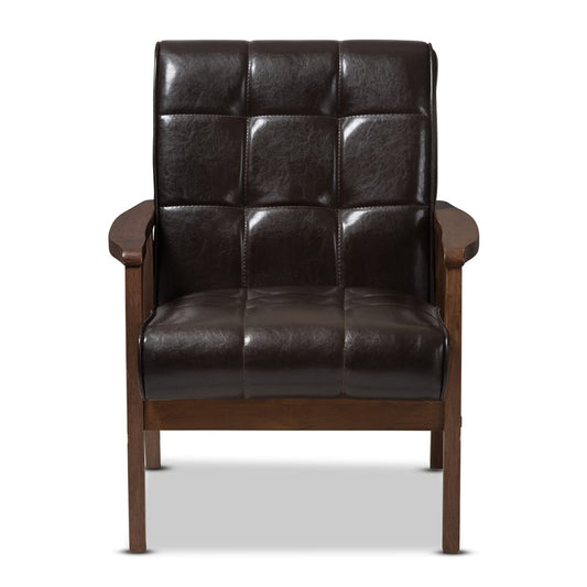 Baxton Studio - Living Room Chair in Brown - TOGO CC-109-541 view 2