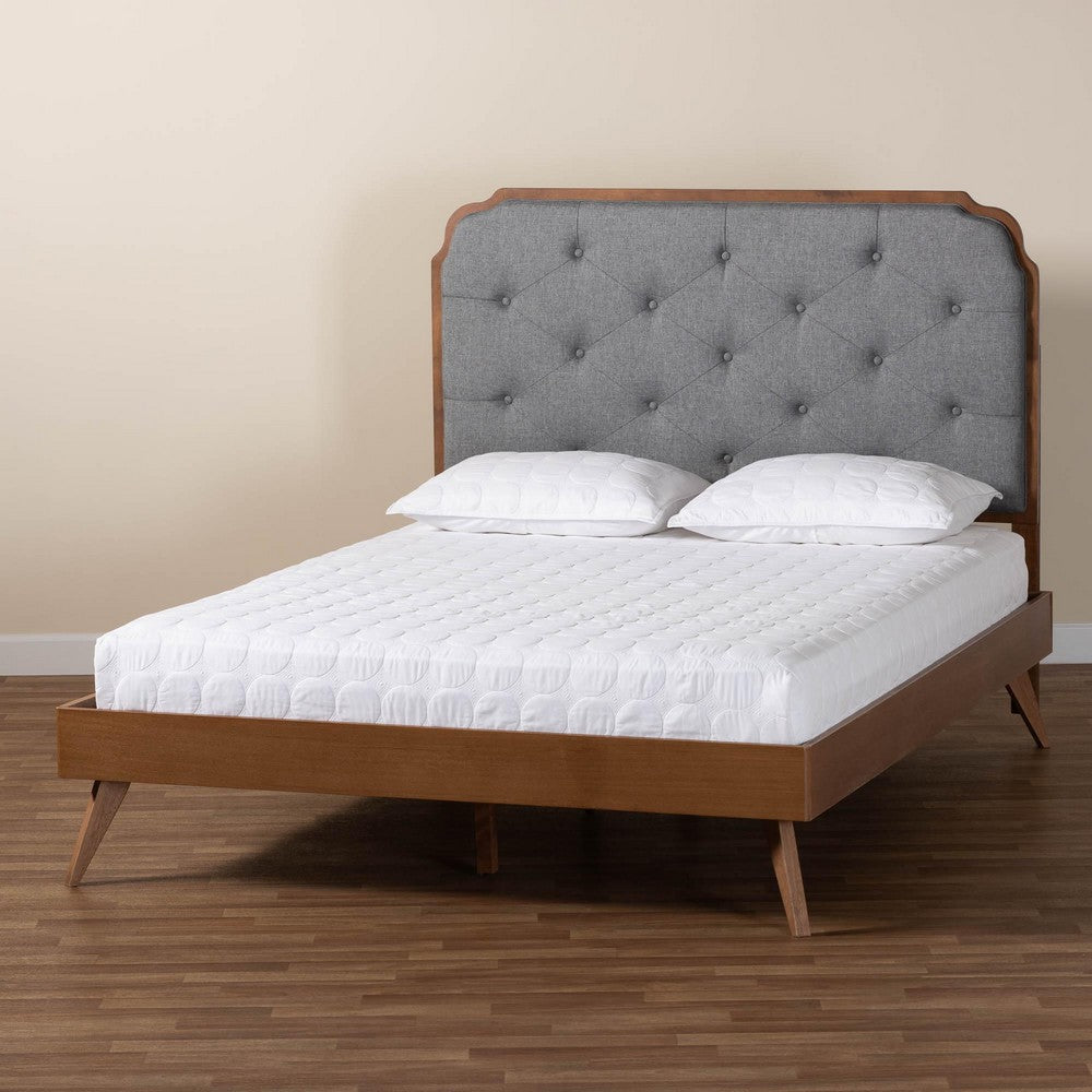 Baxton Studio - Lorana King Size Bed in Grey/Walnut Brown - MG9772/9704-King view 8