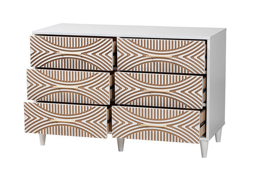 Baxton Studio - Louetta Dresser - SW8000-63D6D-6DW-White-Dresser view 2