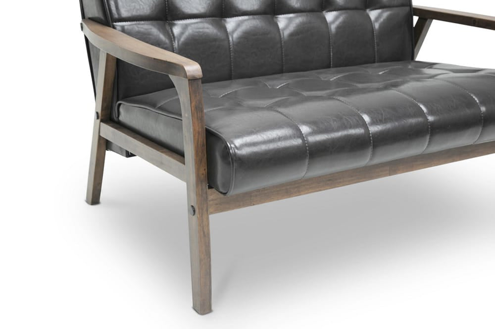 Baxton Studio - Loveseat in Brown - TOGO LS-109-541 view 3