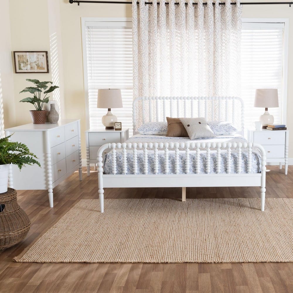 Baxton Studio - Lucera Full Bedroom Set in White - MG0110-4-White-Full 4PC Bedroom Set view 11