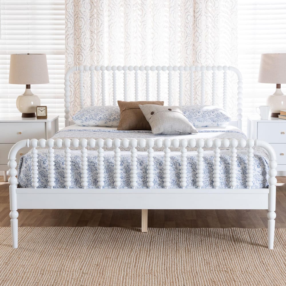 Baxton Studio - Lucera Full Size Bed in White - MG0110-4-White-Full view 8