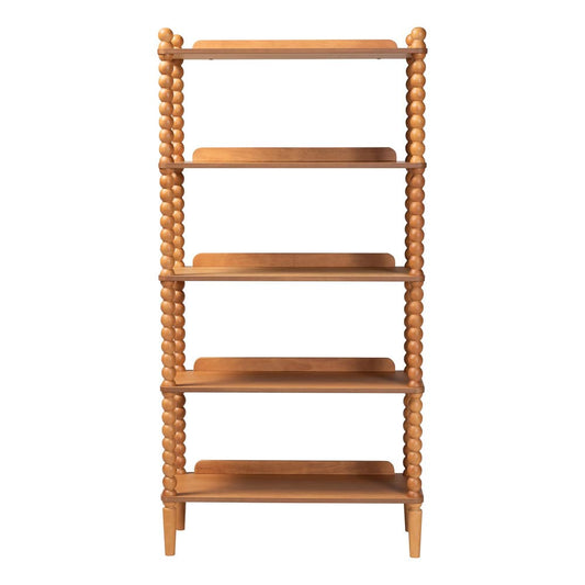Baxton Studio - Lucera Shelving Unit in Oak Brown - MG9011-NT Oak-Display Shelf view 2