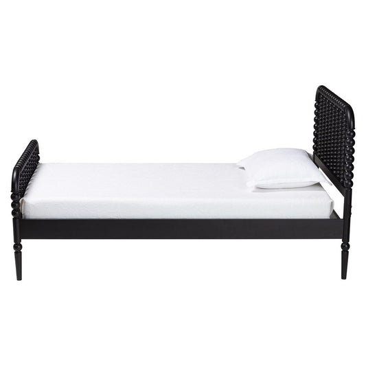 Baxton Studio - Lucera Twin Size Bed in Black - MG0110-4-Black-Twin view 2