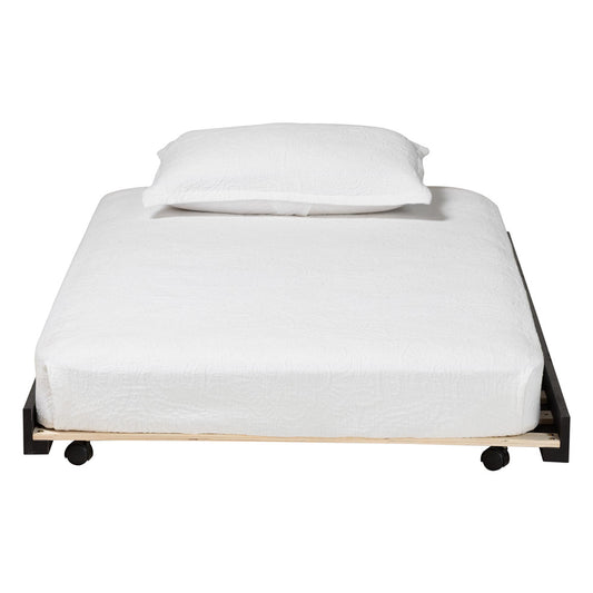 Baxton Studio - Lucera Twin Size Trundle in Black - MG24-Black-Trundle view 2